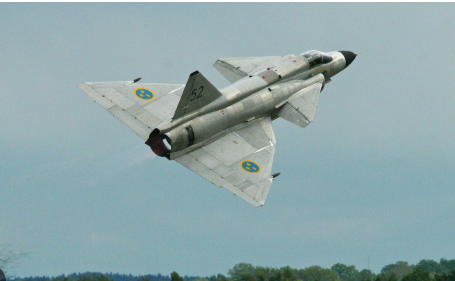 Saab 37 Viggen Aircraft flying