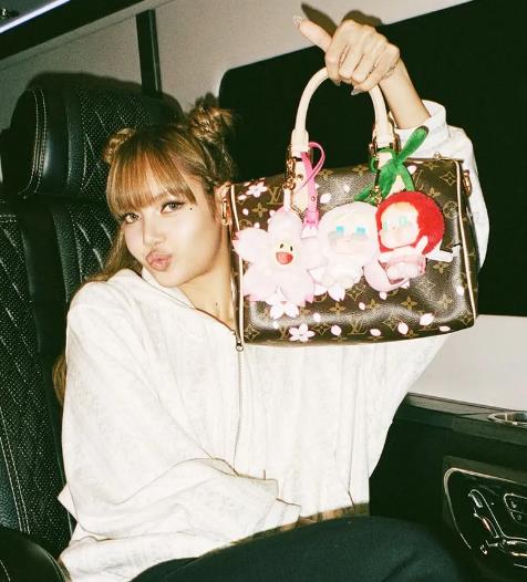 Lisa of Blackpink spotted with a Labubu on her bag 