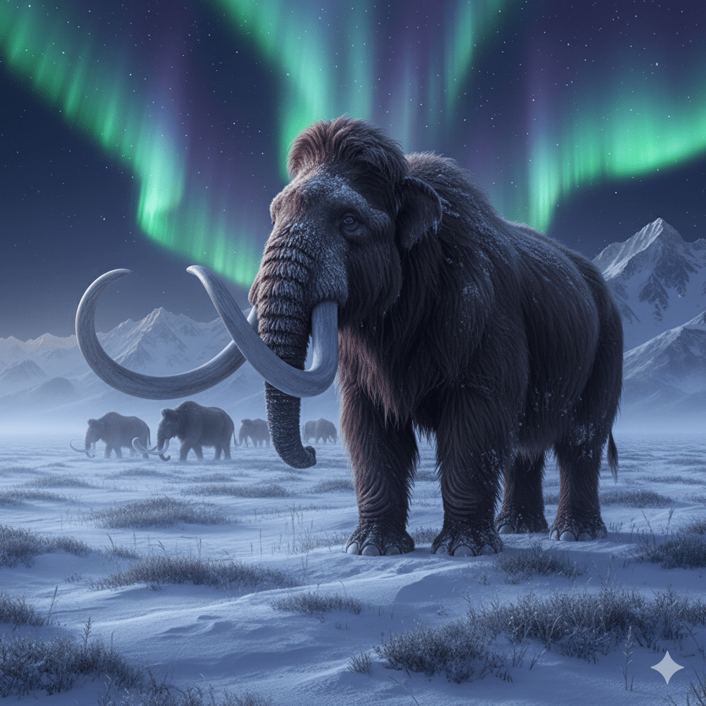 Mammoth in a Tundra
