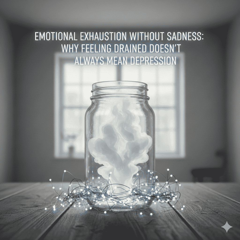 emotional exhaustion without sadness